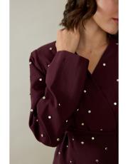 mürdüm taşlı blazer ceket 2